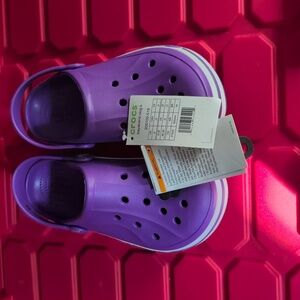 CROCS Kids Vibrant Purple Sandals..These Are Such A Pretty Color and brand new.